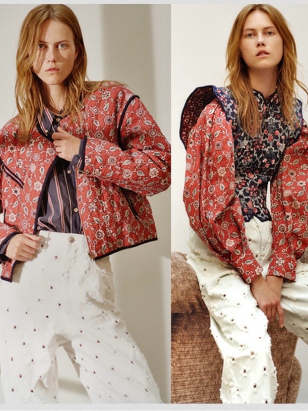 🎉 SALE Authentic & Rare ISABEL MARANT ETOILE Quilted Linen Bomber Jacket size 38